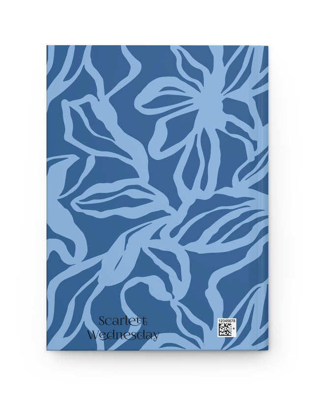 Blue Botanical Hardcover Journal